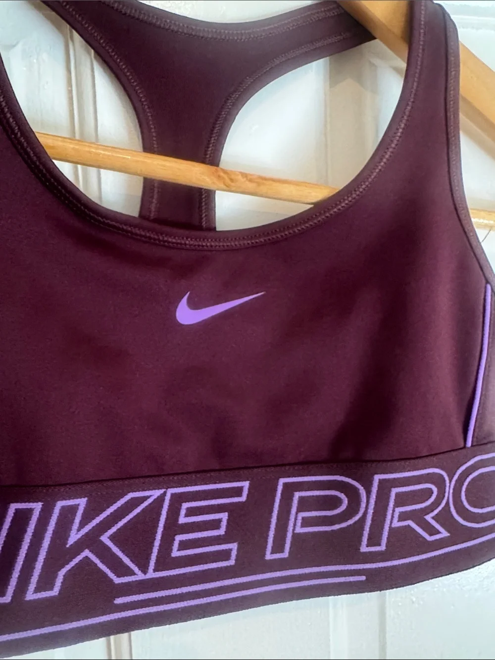 Girls Nike Plum Sports Bra with Lavender Accents size M